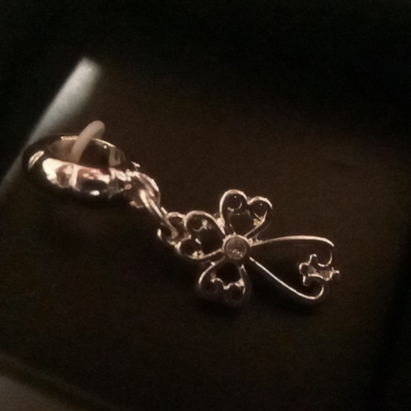 Avon cross charm snake chain bracelet charms cross with crystal centerpieces - Picture 3 of 5